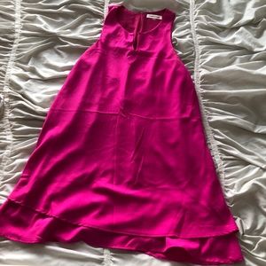 Impeccable Pig Hot Pink Tiered Dress